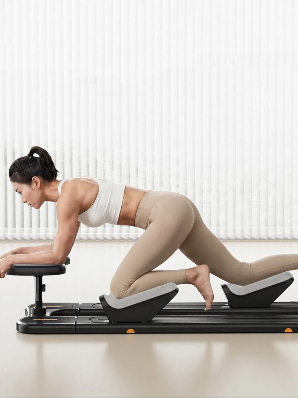 Foldable Pilates Reformer - Home Gym Core Strength Machine
